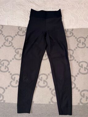 Ultracor Black High-Waist Perforated Leggings